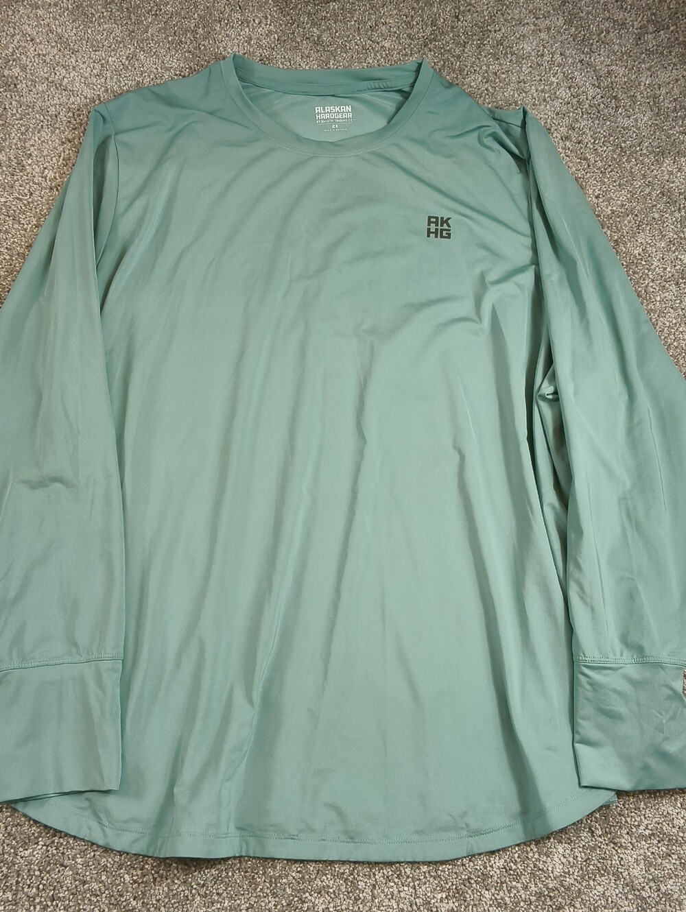 Alaskan Hardgear Shirt Mens  Size 2X Green Long Sleeve UPF 50+ Performance